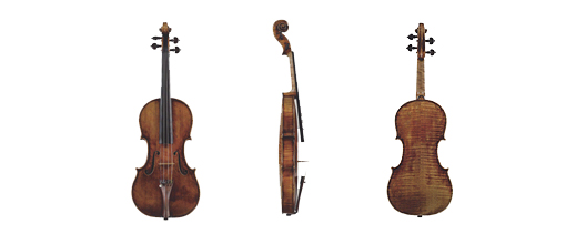Close up shots of the famous violin, the Vieuxtemps Guarneri del Gesù